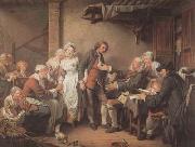 Jean Baptiste Greuze L'Accordee du Village (mk08) Germany oil painting artist